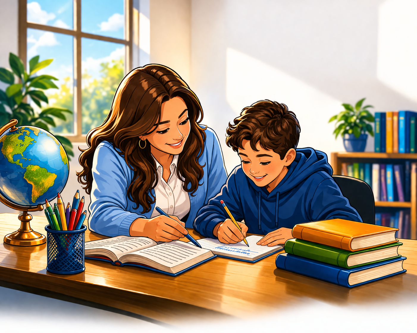 שיעור פרטי — מורה ותלמיד/ה